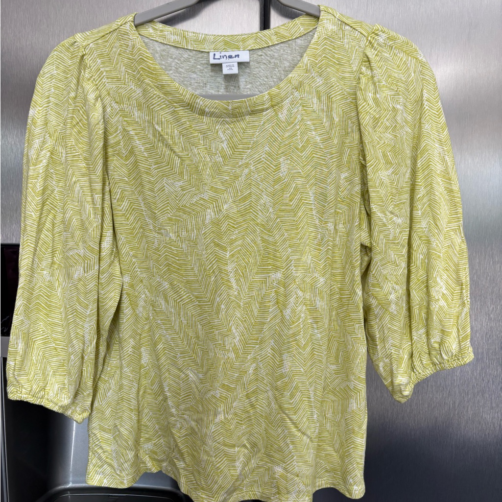 Linden Womens Light Green Blouse Linden Womens Light Green Blouse